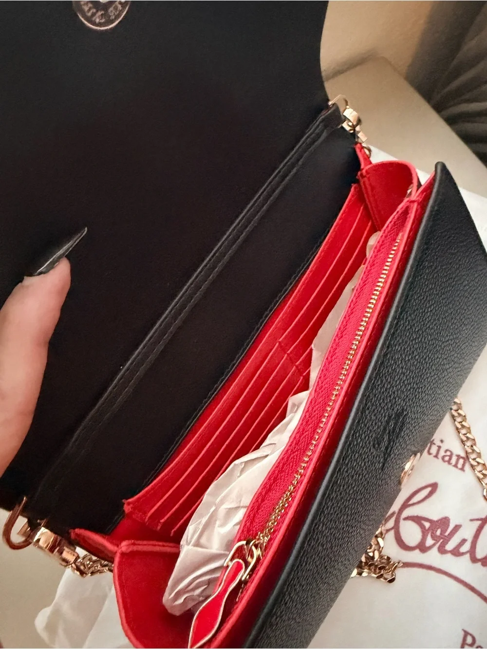New  Black Studded Clutch Shoulder Bag